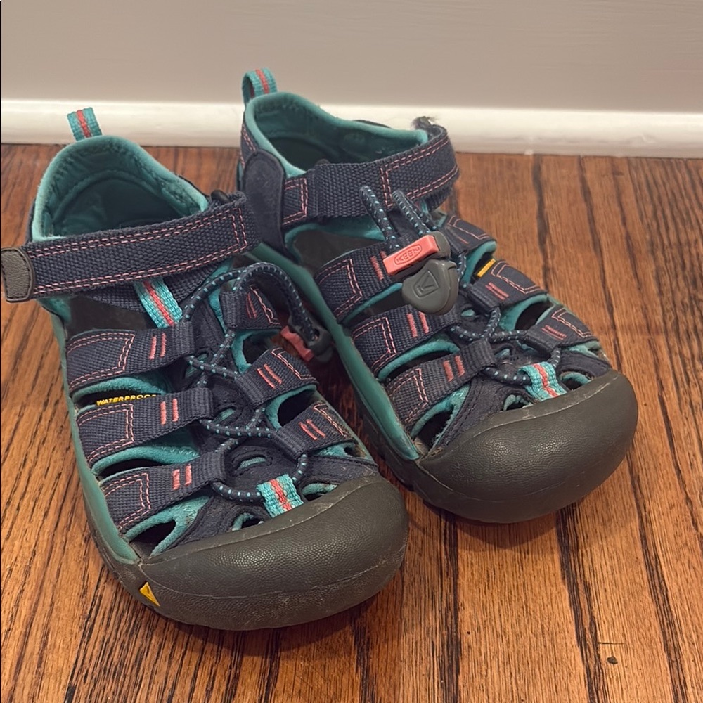 Keen Kids' Navy and Aqua Sandals